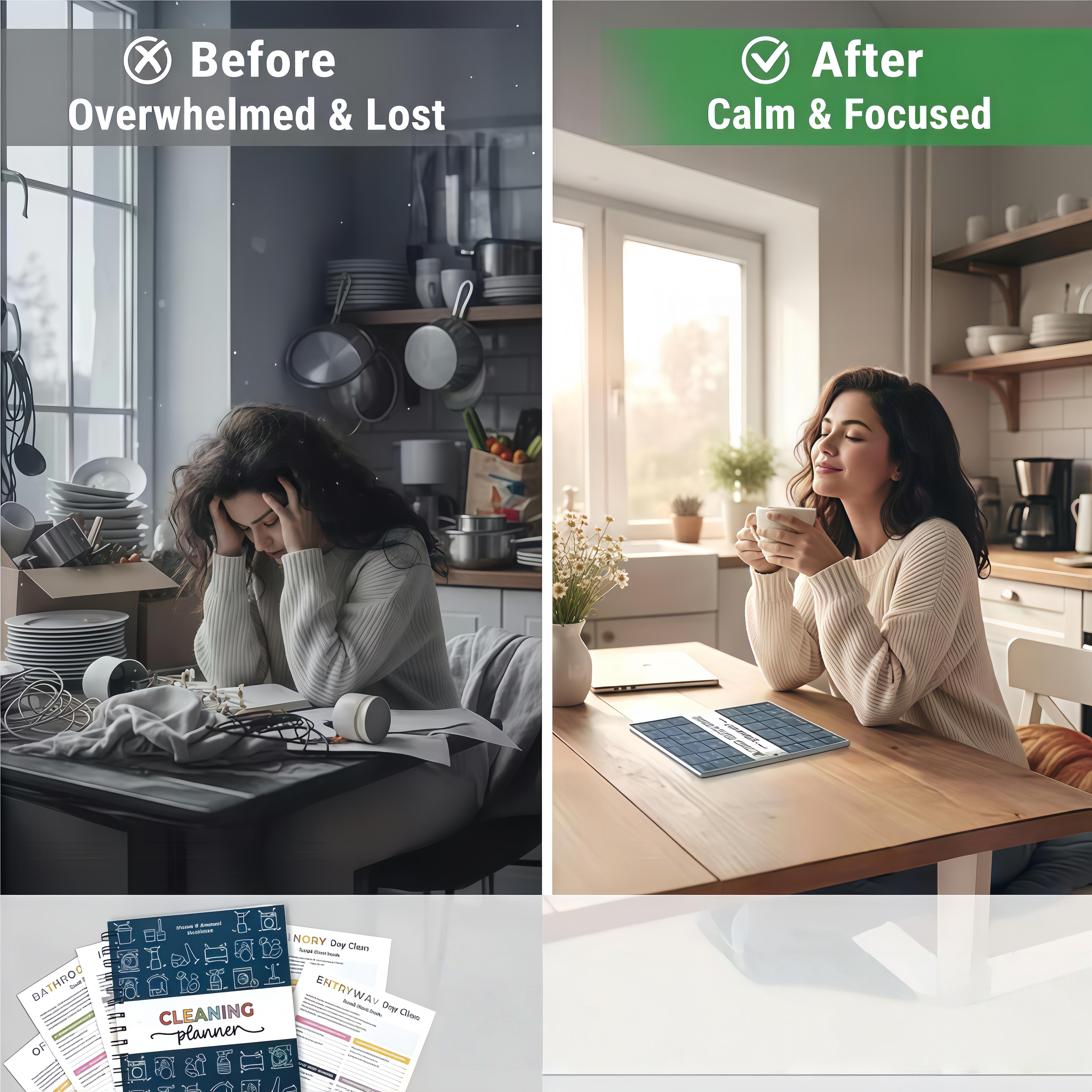 ADHD Cleaning Planner - Cleaning Schedule and Checklist Organizer for Adults and Teens - Daily, Weekly & Monthly Household Cleaning Checklist for ADHD Minds - Stress-Free Housework ADHD Cleaning Planner - Cleaning Schedule and Checklist Organizer for Adults and Teens - Daily, Weekly & Monthly Household Cleaning Checklist for ADHD Minds - Stress-Free Housework