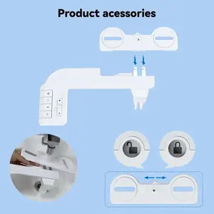 Toilet seat - Self-cleaning type, featuring a dual nozzle design, non-electric toilet accessory, adjustable water pressure, multi outlet type, self-cleaning nozzle, portable toilet bath nozzle