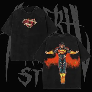 Retro Strongest Man Alive Caped Superhero Shirt – Vintage Distressed DCU Kryptonian Supes Comic Style Graphic T-Shirt Hoodie Sweatshirt, Fire Power Hero Design Streetwear, Unisex Cotton Apparel, Gift for Him, Gift for Fan