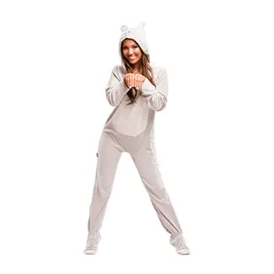 Grey Mouse Adult Footed Costume Onesie