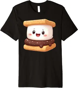 Cute Halloween Costume Smore Marshmallow Kawaii Camping Fun Premium T-Shirt