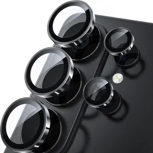 For Samsung Galaxy S26 Ultra Cellphone Camera Lens Protector - Ultra Thin Case Friendly, 9H Shatterproof Tempered Glass with Anti Scratch Metal Circle Camera Screen Protector Cover Accessories, Black, Mobile Phone Lens, Smartphone Camera Accessories