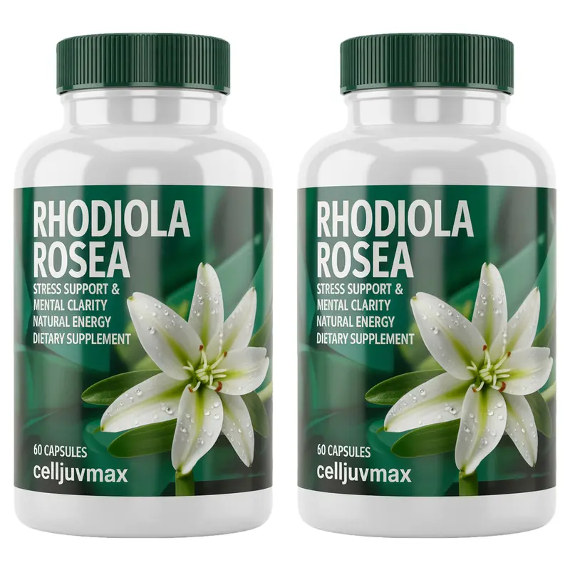 CellJuvMax Halal Certified Rhodiola Rosea Root Extract 500mg Supplement - Natural Organic Herbal Energy, Brain Boost, Stress Balance Adaptogen (Nutritional Dietary Aid), Brain Boost Supplement