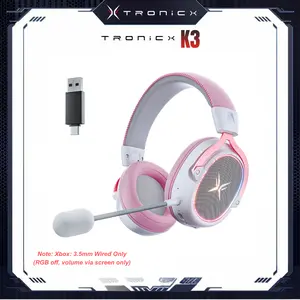 [New Upgrade] TAGRY TRONICX K3 Gaming Headset Version 5.3, 7.1 Surround Sound, 50mm Drivers, Low Latency ENC Microphone for PC PS4 PS5 for PC Laptop Headphone Audio for Gaming & Music