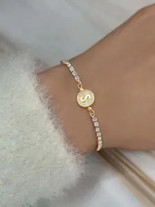 Initials Bracelet, Fashionable Adjustable Bracelet for Women & Girls, Trendy All-match & Exquisite Jewelry for Birthday Gift, Personalized Jewelry
