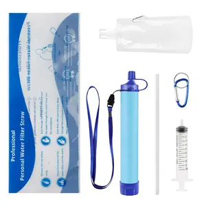 Portable Outdoor Water Filter Straw, Direct Drinking Purified Water Straw, Emergency Survival Water Filter, Camping Hiking Gear, Water Filtration System