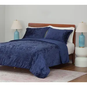 Berkshire Crushed Velvet Coverlet & Shams Set- Queen