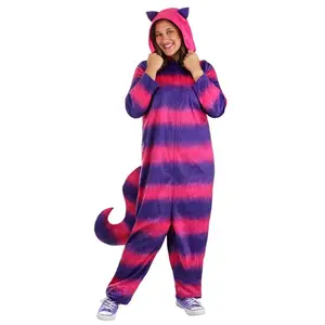 Plus Size Cheshire Cat Adult Onesie Costume (© Disney)
