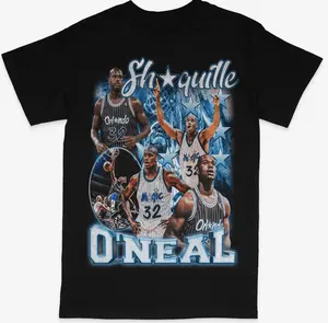 Shaquille O'neal T-shirt For Men Women, For Fans Unisex Casual Streetswear Top Shaq Orlando Magic NB4 Basketball