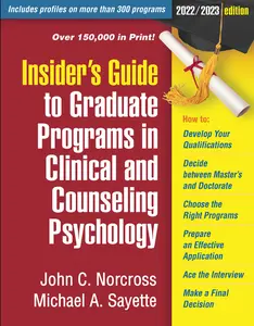 USED Book - Insider's Guide to Graduate Programs in Clinical and Counseling Psychology: 2022/2023 Edition by Norcross, John C. (Paperback) - english