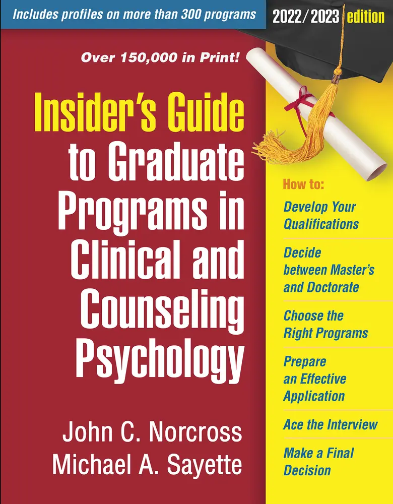 USED Book - Insider's Guide to Graduate Programs in Clinical and Counseling Psychology: 2022/2023 Edition by Norcross, John C. (Paperback) - english