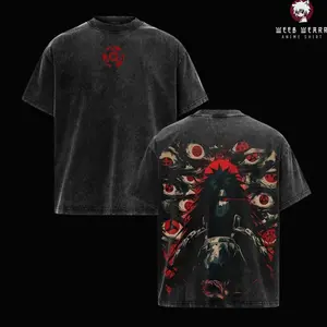 Naruto Anime Madara Uchiha Master Washed T-Shirt, Anime Fan Shirt, Menswear, Unisex, Comfort T-shirt, Vintage Washed Tee, Oversized Streetwear, Graphic Anime Print, Naruto Fashion, Manga Apparel, Casual Wear 127