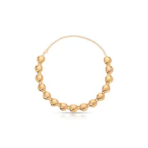 Polished Pebble Choker Necklace – 18K Gold or Rhodium Plated Chunky Chain Choker | Modern Statement Necklace for Women