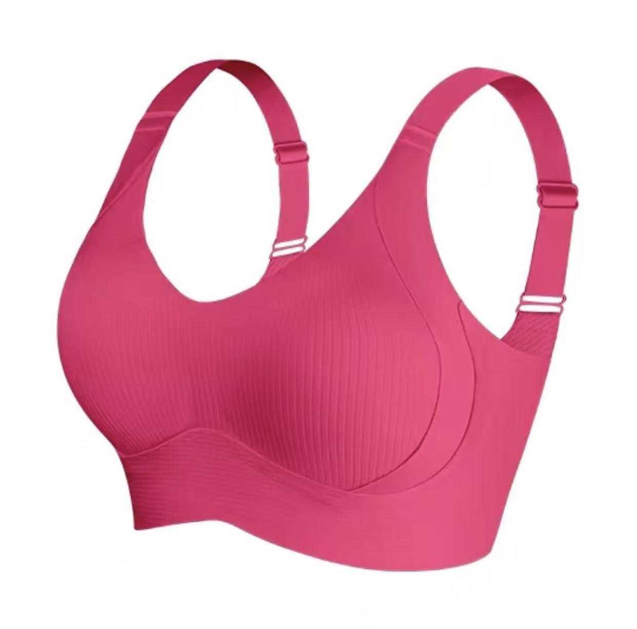 3/4/5piece set Women's Solid Color Wireless Bra Women's Ribbed Push Up Adjustable Wireless Bra,Push up Bras for Women A must-have for sports and fitness: a gift for her/mother