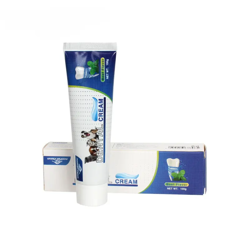 Green Meadow Enzymatic Dog Toothpaste - Beef Flavor Teeth Cleaning Gel - Controls Plaque & Tartar - Fresh Breath for Puppies & Adult Dogs - Vet Formulated Dental Care