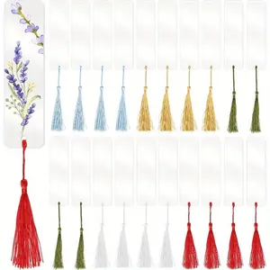 45 Pieces Acrylic Blank Bookmarks with Tassel,Colorful Crafts Fine Bookmarks,Home Office Decorations,Birthday Gifts,Holiday Gifts,DIY Hand Tools Kits,Springtok
