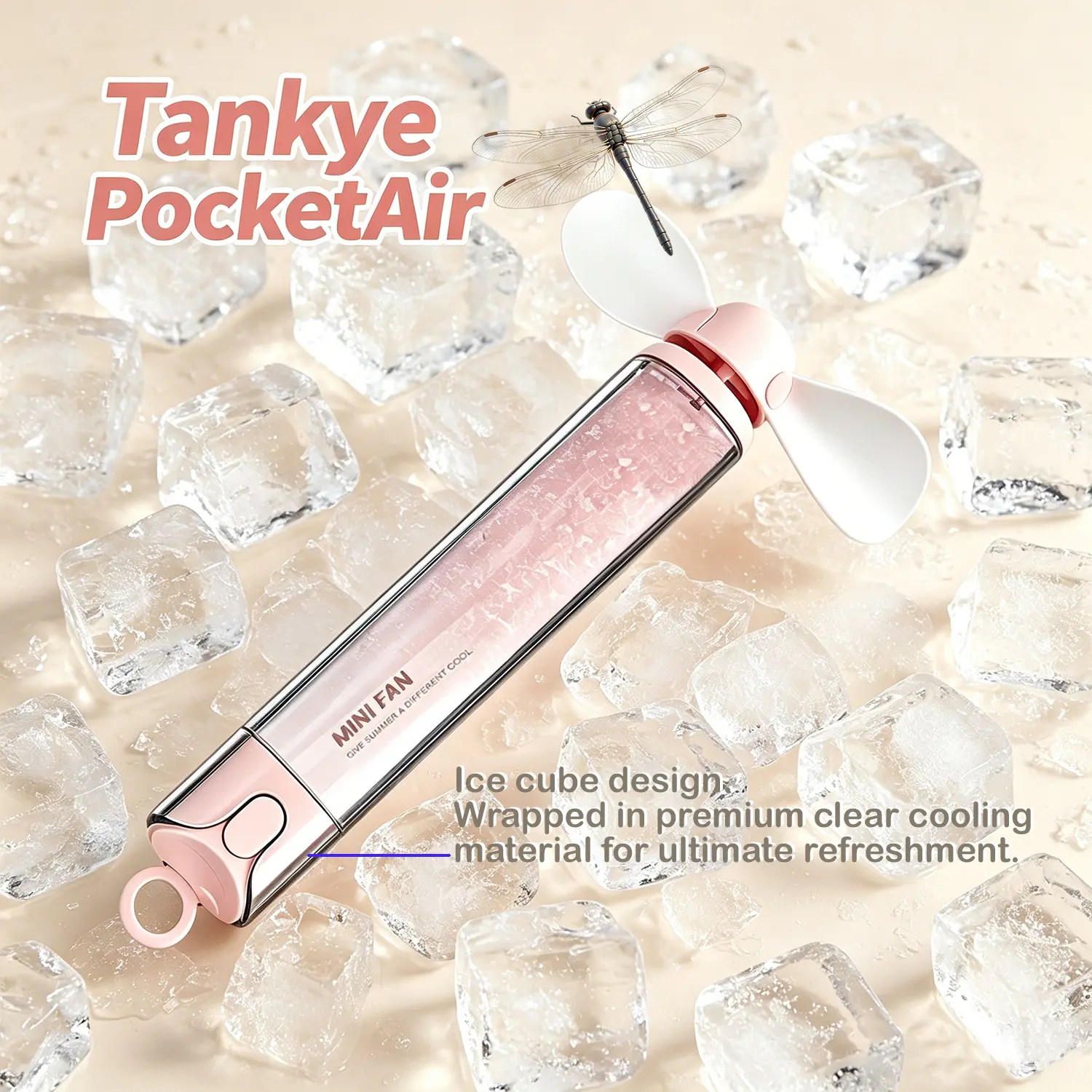 USB Rechargeable Mini Pocket Fan, Portable Quiet Personal Cooling Fan with Tent Repair Kit for Camping Hiking Beach Travel
