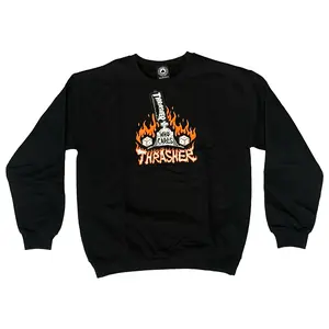 Thrasher Magazine Who Cares By Neckface Crew Neck Sweater