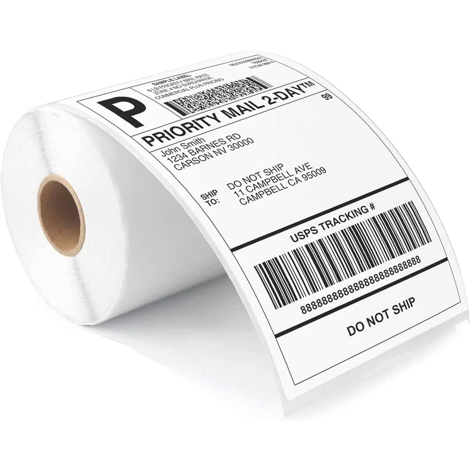 Ceprico - 4"x 6" Direct Thermal Shipping Labels 1 Roll (per 220 Labels) Waterproof Perforated Self Adhesive Printable Stickers For Ups Dhl Fedex Usps Compatible W/zebra & Printers