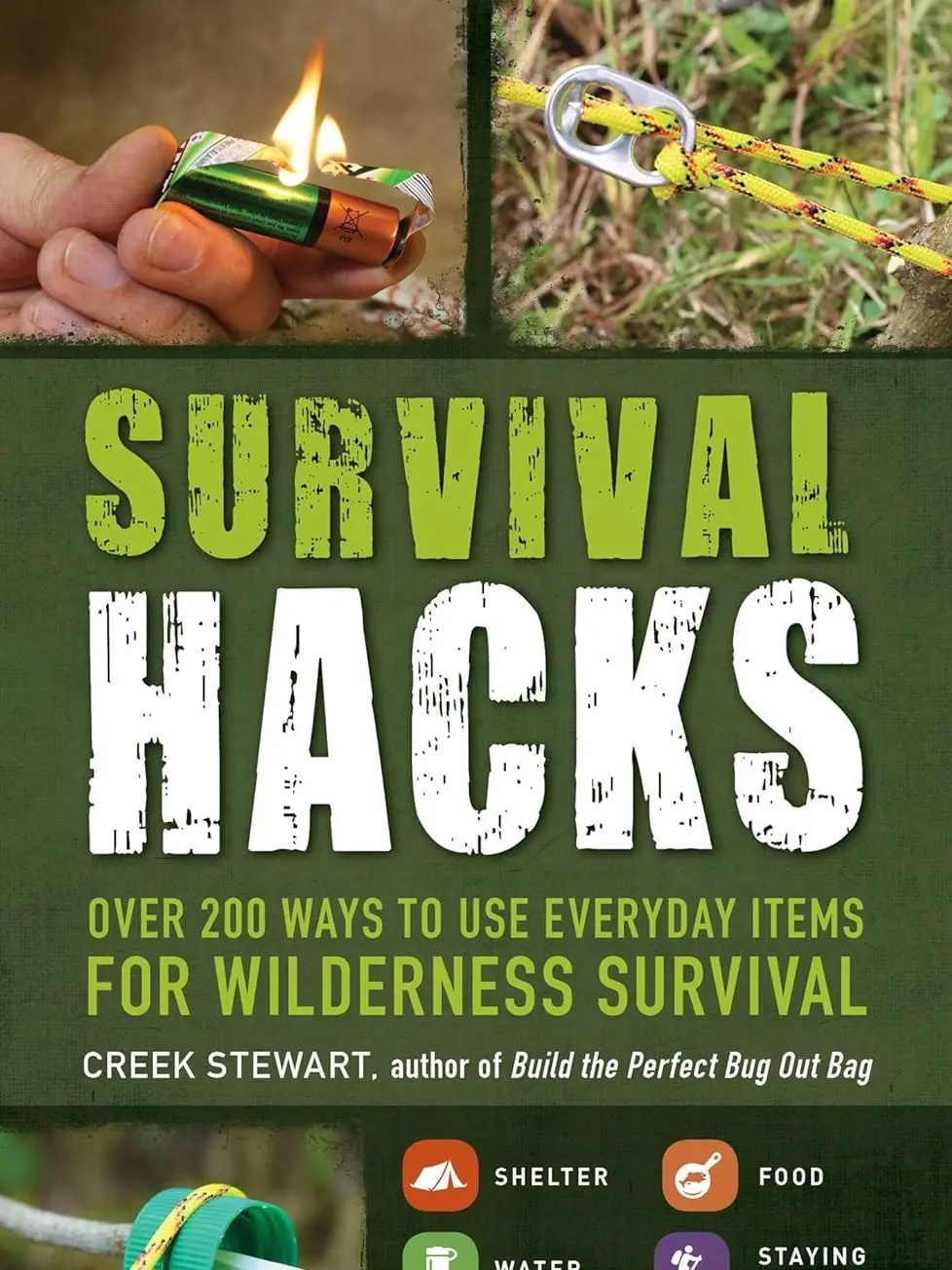 Wilderness Survival Guide Book (Life Hacks Series, Soft Cover, English) - Outdoor Camping Techniques, 200+ Everyday Item Uses, Practical Tips, Essential Knowledge, Adapt Strategies, Published 4/1/2016