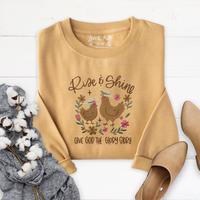 Embroidered Rise and Shine Sweatshirt