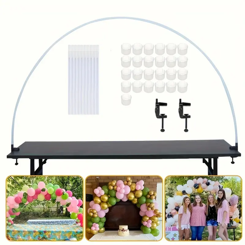 Detachable Balloon Arch Kit with Adjustable Stands, Balloon Arch Set, Reusable Balloon Column Frame for Wedding Birthday Party Baby Shower Festival Decor, Balloon Arch Decoration