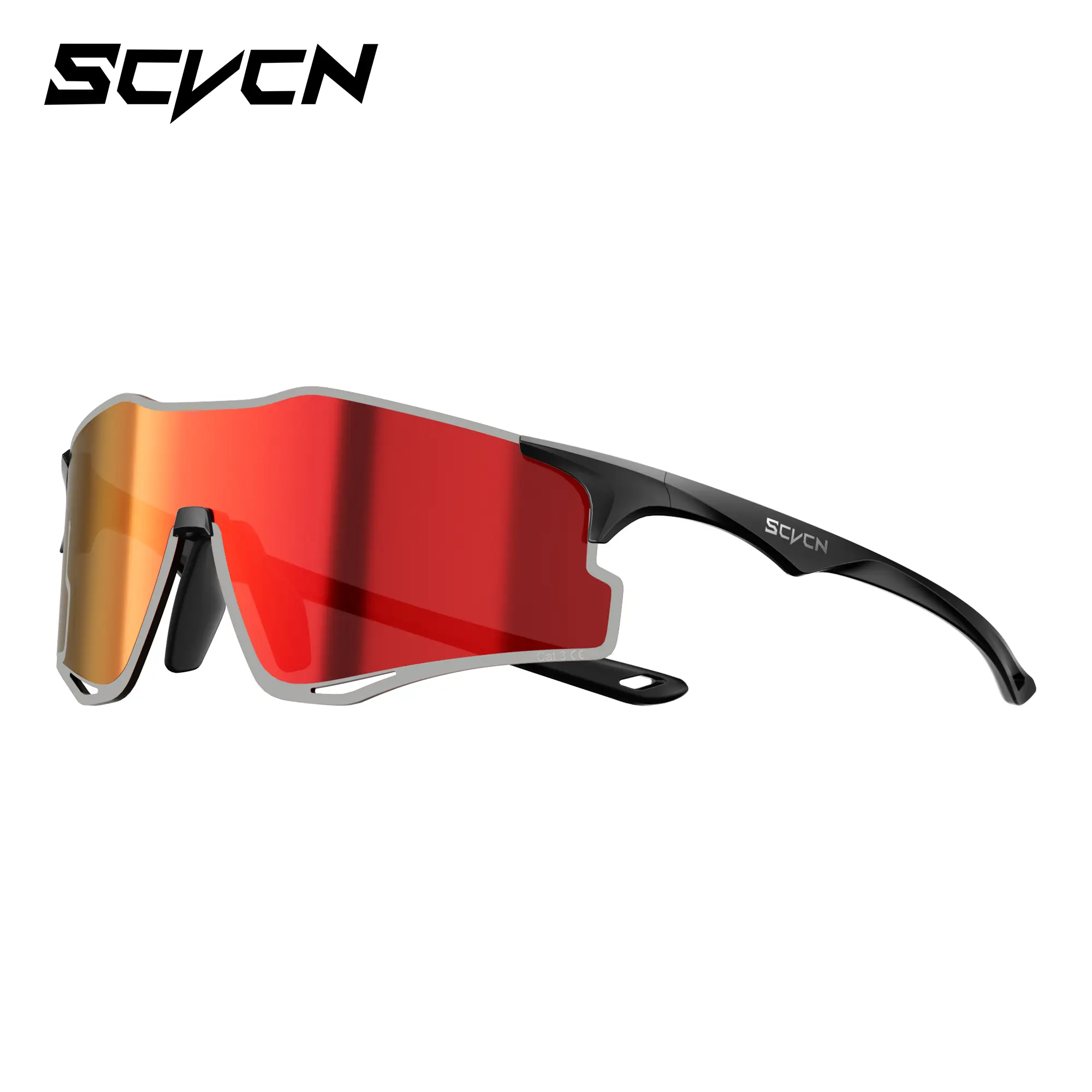 SCVCN Unisex Rimless UV400 Sports Eyewear - Lightweight PC Frame, Ventilated Photochromic or Mirrored Lenses, UV Protection Eye Protection for Outdoor Sports, Sunglasses, Eye Protection Sports Eyewear sohochic
