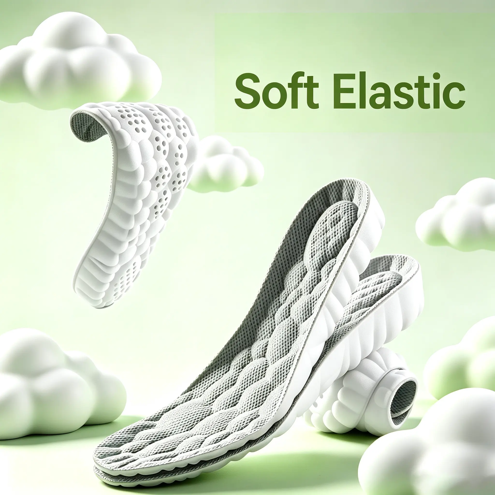 4D Shoe Cloud Insoles for Men Women, Height-Increasing Insoles,Soft Memory Foam Orthotic Shoe Inserts Sports Insoles,obvious height boosters