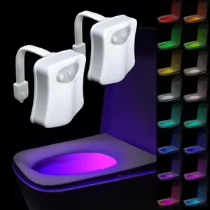 Toilet Light Motion Sensor Changing (2 Pack),LED Glow Bowl Inside Toilet Light, Smart Night Light for Bathroom, Cool & Funny Ideal Gifts for Dad Teen Boys Girls Men Wome