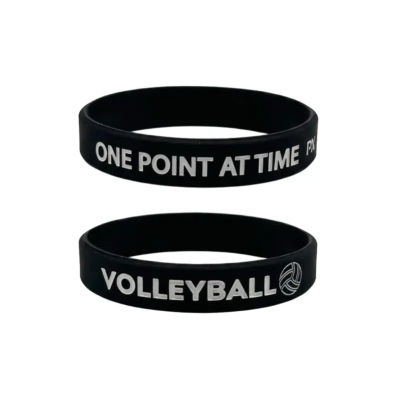 Pulex 2pcs set Motivational Volleyball one point at time Wristbands  for Men Women & Teens Unisex Adult Bands