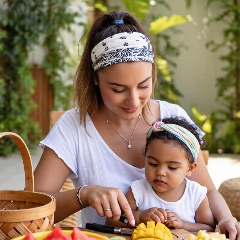 Boho Bandana Style Headband | Wide Paisley Hairband for Curly Hair, Busy Mornings, Gym, Travel & Everyday Wear | Soft, Breathable & Stylish | Latina Favorite