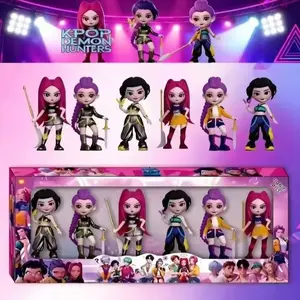 Anime Style Collectible Dolls Set, Cute Cartoon Characters, Perfect Home and Office Decor, Ideal Christmas Gift, 6-Piece Role Play Kit, Gift Series Figures