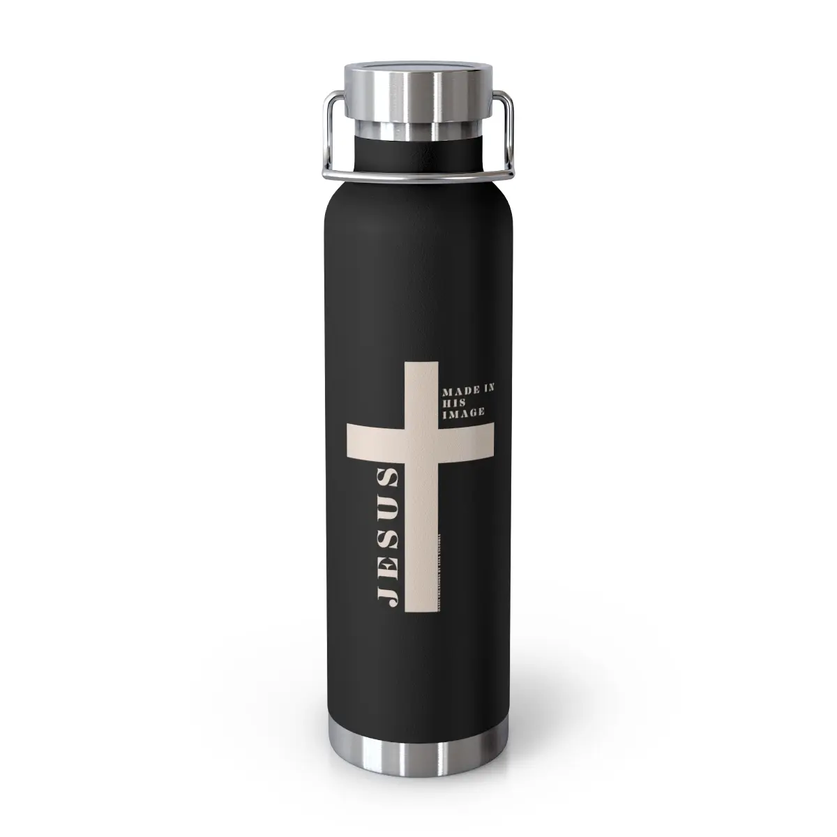 Oasis Creations Motivational Created in His Image Inspirational Copper Vacuum Insulated Bottle, 22oz