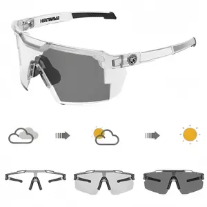 Oversized Y2K Vintage Aviator Sunglasses, Photochromic Polarized Z87+ Safety Glasses for Men & Women, heatwave UV400 Eyewear Ideal for Driving, Fishing, Cycling, Golf & Sports