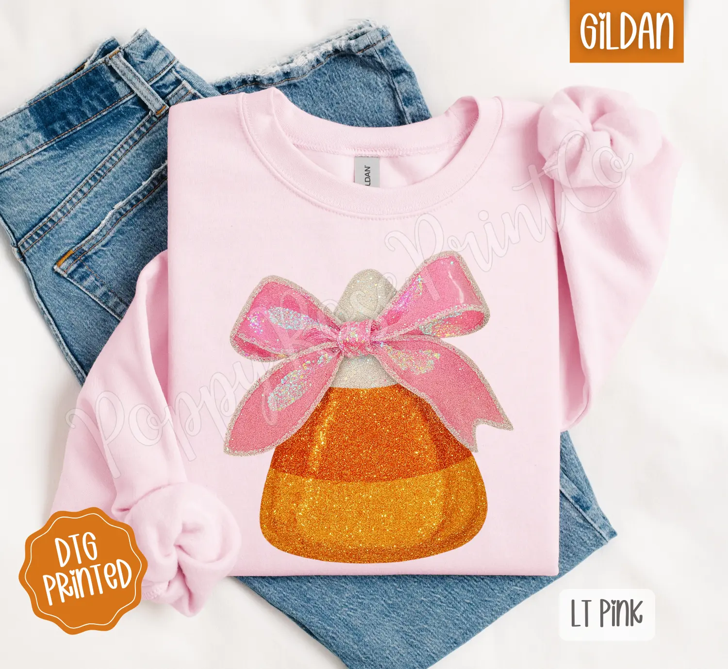 Candy Corn Sweatshirt, Trendy Women's Halloween Crewneck