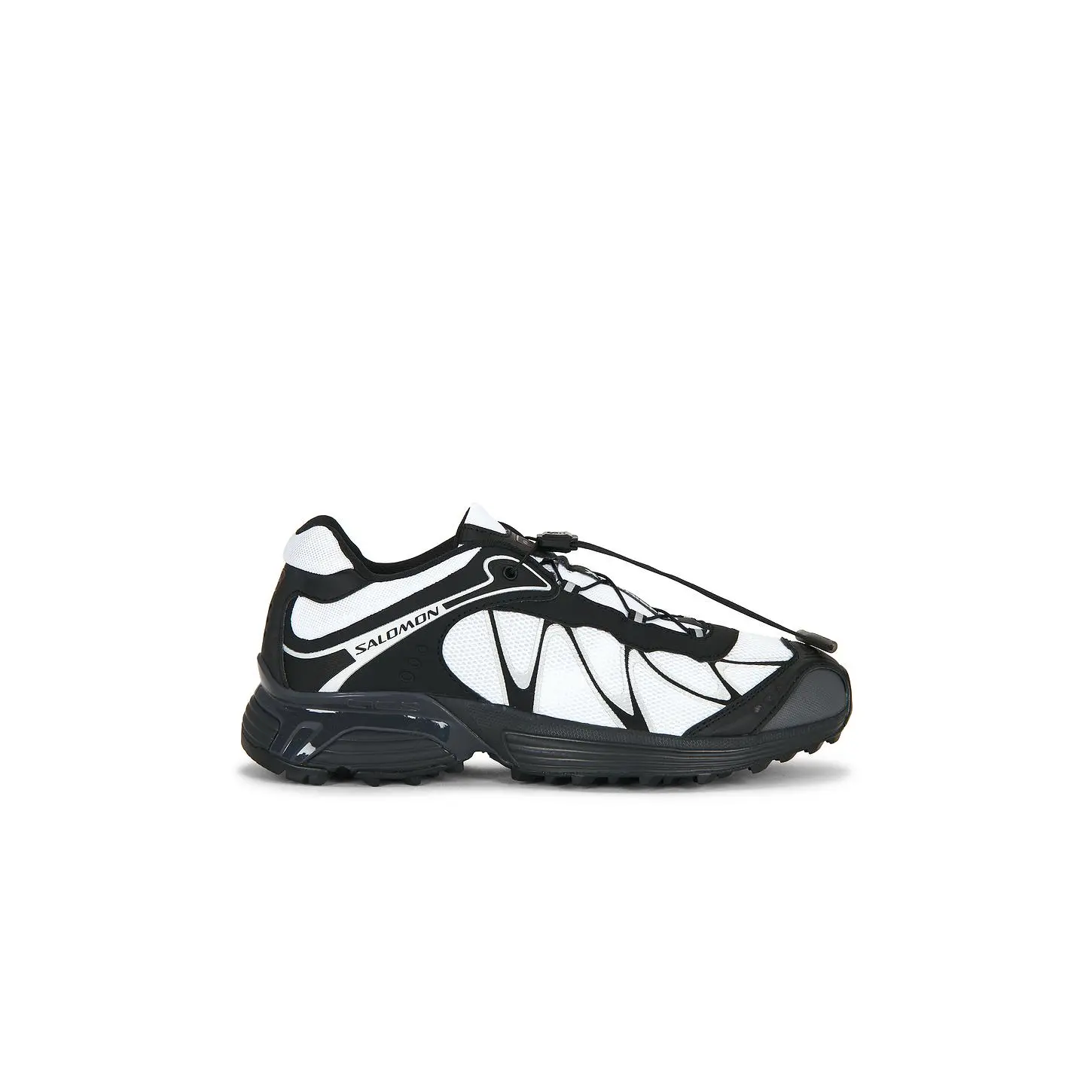 Salomon Xt-Whisper Sneakers in Black, White, & Maroon Banner
