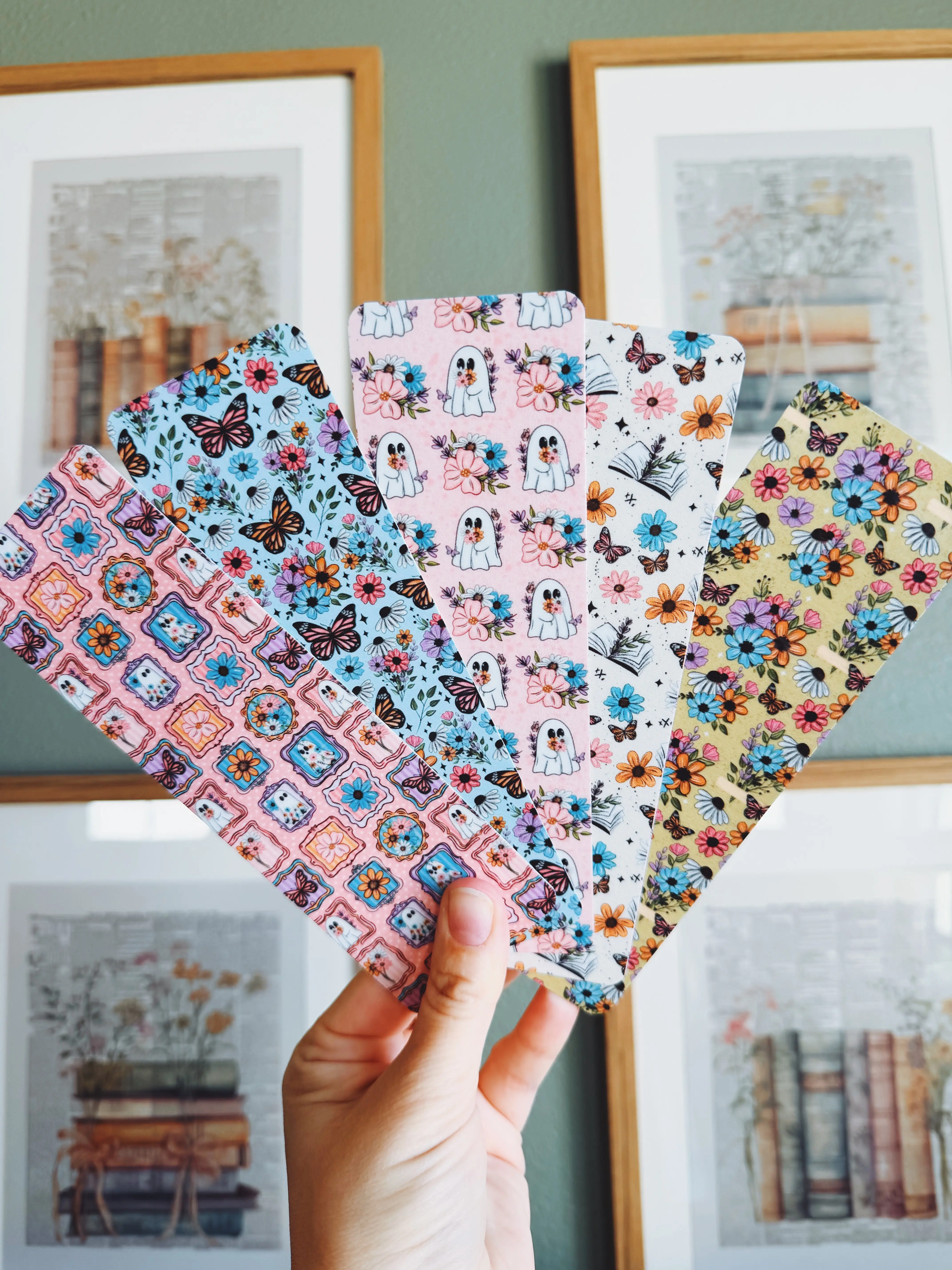 Cute whimsical Spring floral bookmarks for readers Cute whimsical Spring floral bookmarks for readers
