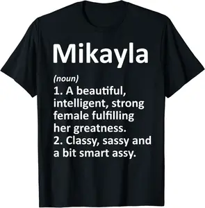 MIKAYLA Definition Personalized Name Funny Christmas Gift T-Shirt - Loislefors Shop 66B08LVHRVSP