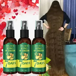 3 Boxes 7 Days Ginger Hair Care Spray- Moisturizing Scalp Massage, Essential Oil Blend for All Hair Types, Normal Hair Care| Ginger Scalp | Liquid Hair Essentials, Scalp Serum