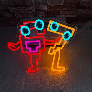 67 plants VS Brianrots Neon Sign, Plants Vs Zombies Series Neon Light, Game Room Decor LED Sign, Boy's Room Gaming Theme Neon Lamp, Teenager Boys Kids Gift