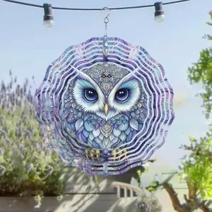 3D Metal Eagle Wind Spinner for Outdoor Garden Decor Kinetic Art Sculpture Holiday Gift for Christmas Home Yard Decoration