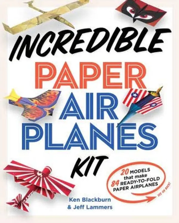 Used English Book - Incredible Paper Airplanes (Paperback) by Jeff Lammers, Ken Blackburn - Paper Airplane Designs, Very Good Condition, Workman Publ., 1.35 lbs, No