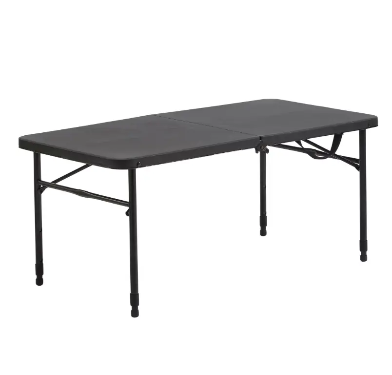 40" Plastic Adjustable Height Fold-in-Half Folding Table Portable & Durable for Events & Home Use