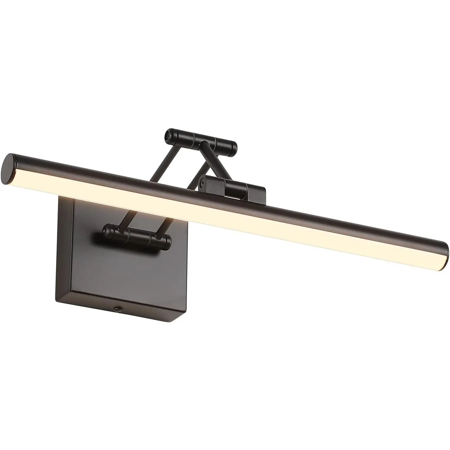 LED Picture Lights for Paintings Dimmable 15.5 Inch Long Hard-Wired Art Lights for Paintings Black Gallery Light with Adjustable Swing Arm Artwork Display Lamps 7W 3000K Warm White