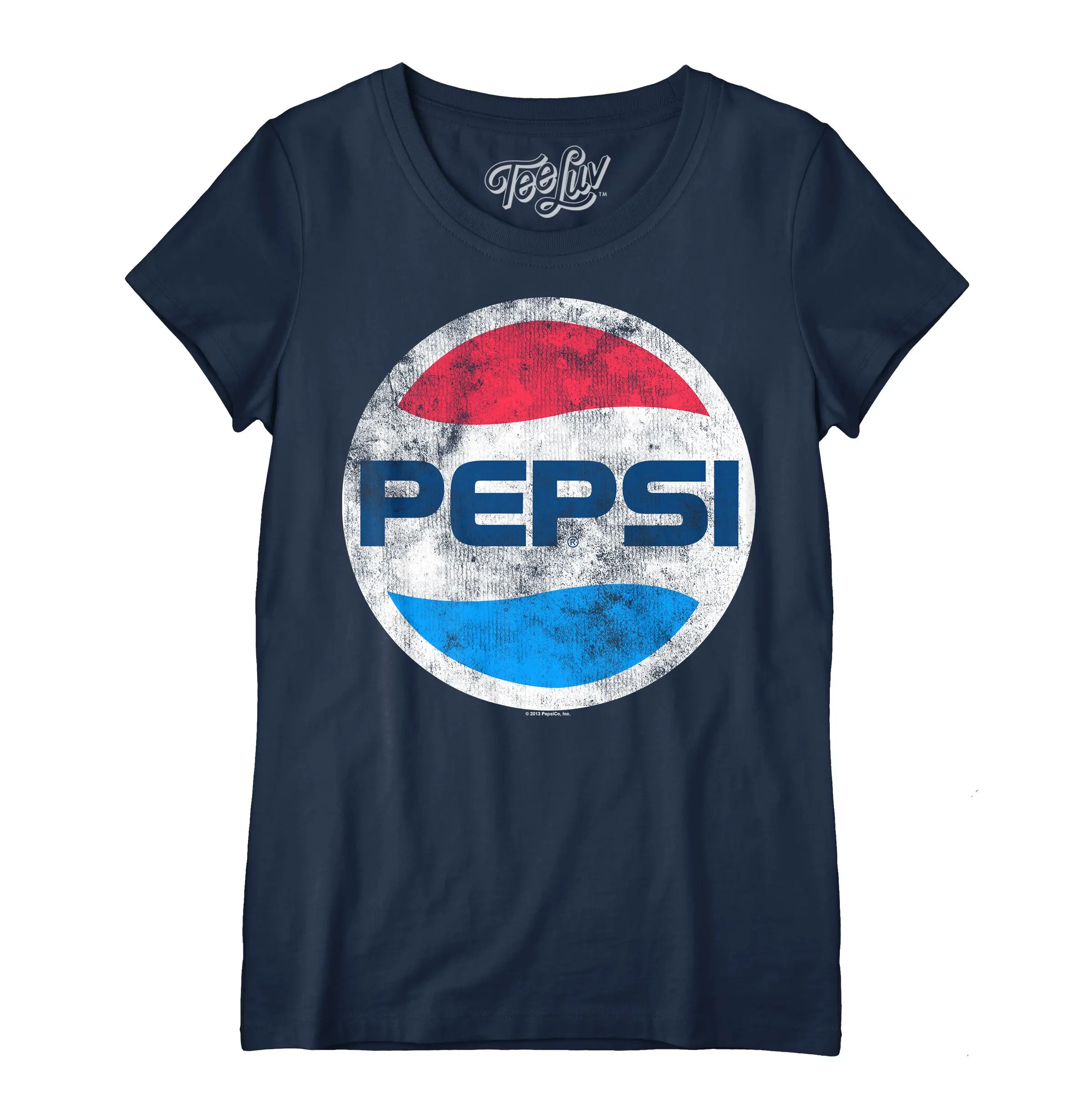 Women's Pepsi Logo Scoopneck T-Shirt - Navy Women's Pepsi Logo Scoopneck T-Shirt - Navy