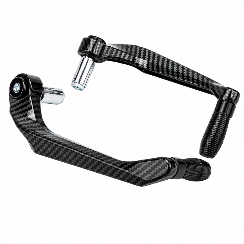 CNC Aluminum Motorcycle Handguard Brake Lever Guard - 7/8" Handle Impact-Proof Protector with Expansion Bolt, Carbon Fiber Finish, Motorcycle Accessories for Motocross, Enduro, Dual Sport Dirt Bike Riders