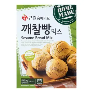QONE Korean Mochi Bread Mix - Black Sesame Flavor, 500g Pack - Easy  Chewy Rice Cakes & Sweet Buns