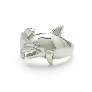 Dolphin Sterling Silver Ring