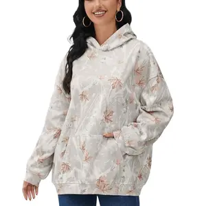 Women's Top Oversized Hoodies Fleece Sweatshirts Long Sleeve Sweaters Pullover Fall Clothes with Pocket Ladies Clothes for Daily Wear