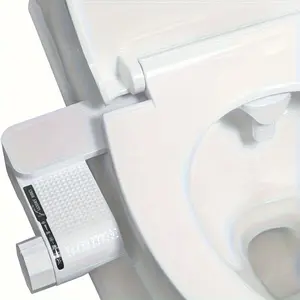 Bidet Attachment for Existing Toilet Seats Ultra Slim Non Electric Dual Nozzle Rear & Feminine Wash Fresh Cold Water Sprayer